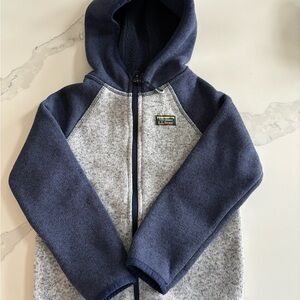 L.L. Bean Kids' Blue and Gray Hoodie